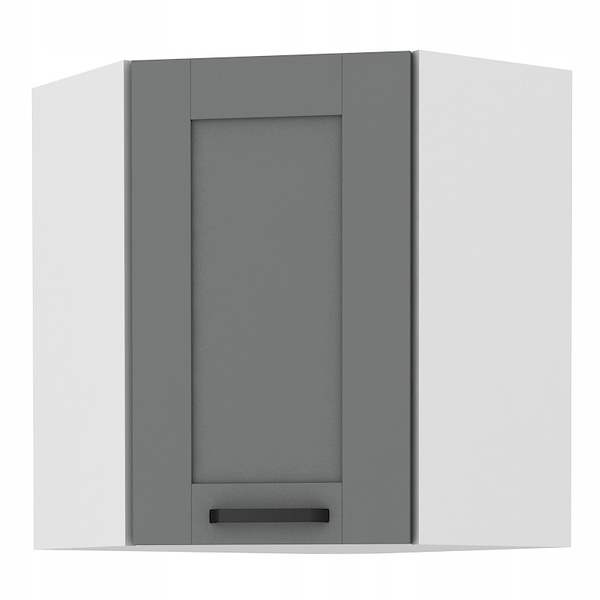 Szafka kuchenna górna narożna LUNA 60x60 GN-72 (45°) 1F DUST GREY/BIAŁY MAT