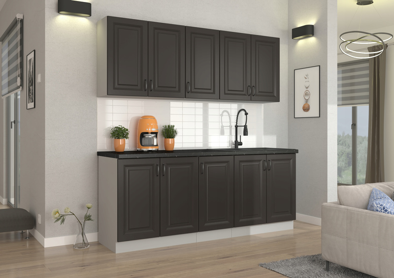 Szafka kuchenna dolna STILO 80 D 2F BB GRAFIT MAT/BIAŁY MAT