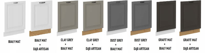 Front do zmywarki STILO ZM 713x596 CLAYGREY/DĄB ARTISAN