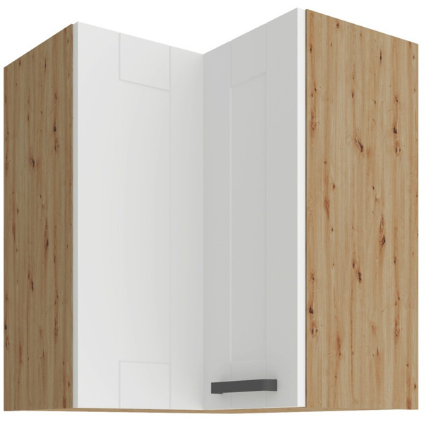 Szafka kuchenna górna LUNA 60x60 GN-90 2F (90°) BIAŁY MAT/DĄB ARTISAN