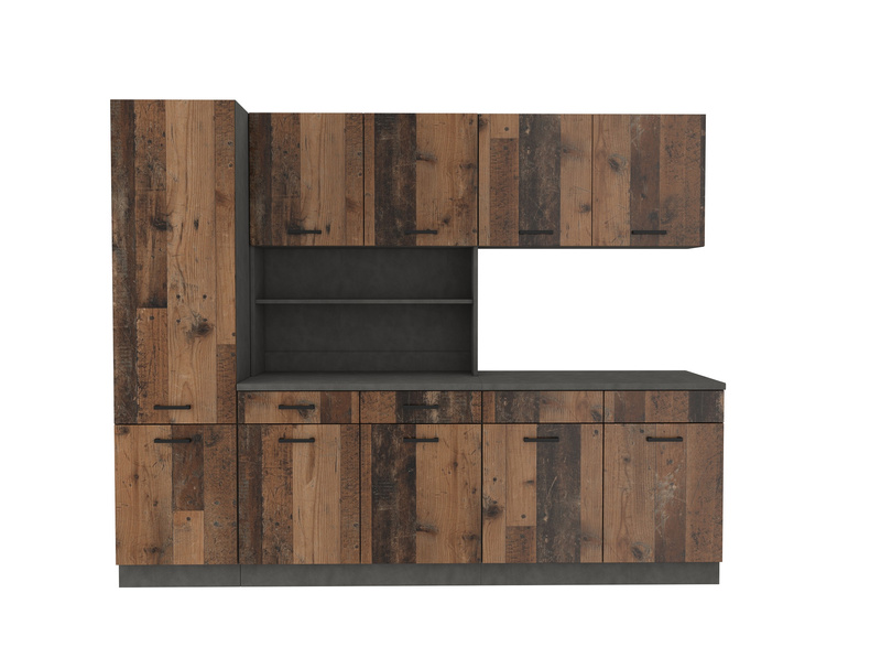 Szafka Słupek Kuchenny MARIA 50 cm, Komin, Biały/Dąb Artisan, Meble kuchenne MARIA