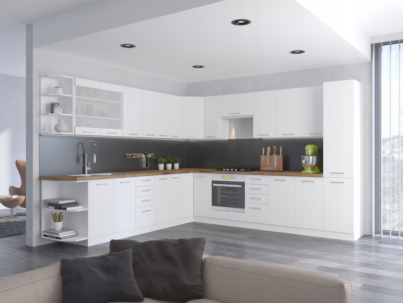 Szafka kuchenna słupek EKO WHITE 40 DK-210 2F BIAŁA
