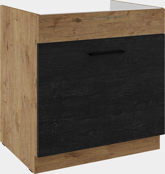 Szafka kuchenna dolna VIGO 80 ZL 1S BB DARK WOOD / DĄB LANCELOT