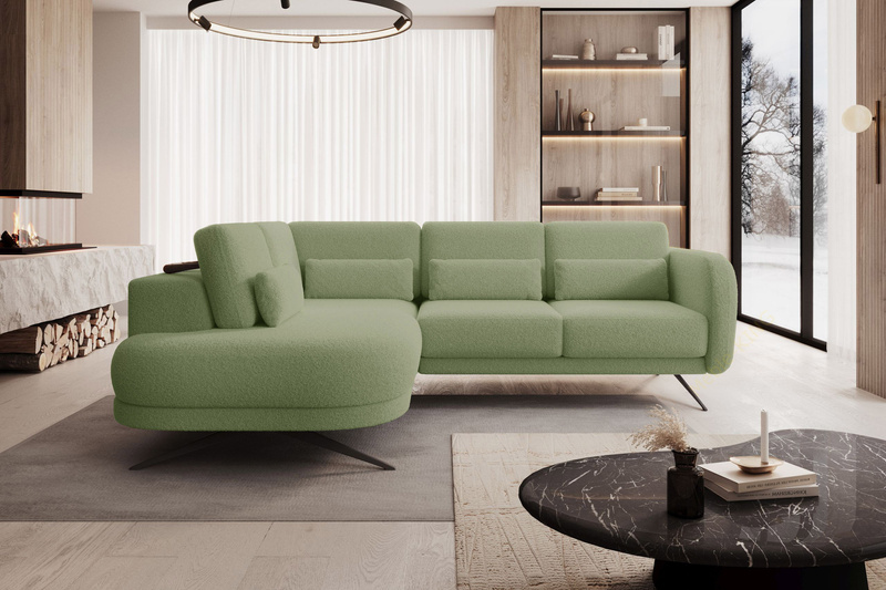 Narożnik ILUSIO L 248 cm, Elektryczny wysuw siedziska, Regulacja Oparć