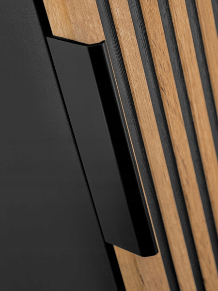 Słupek, szafka wysoka 1 drzwi, Meble łazienkowe XILO Dąb Wotan/Szary Skalny