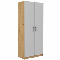 Szafa dwudrzwiowa półki MALTA 111 2F Jasny Szary / Dąb Artisan