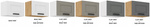Szafka kuchenna górna LUNA 50 GU-36 1F CLAY GREY / BIAŁY MAT