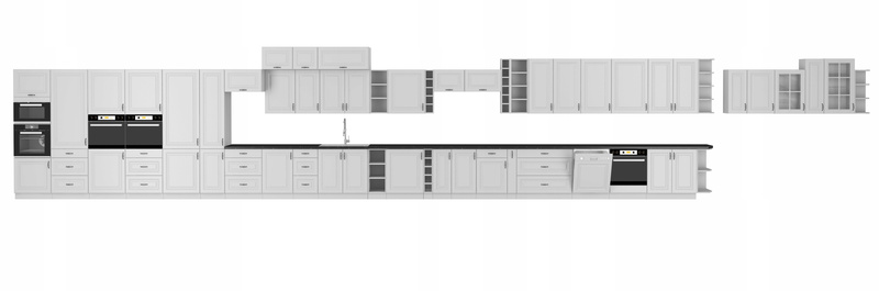Szafka kuchenna narożna STILO 60x60 GN-72 (45°) 1F BIAŁY MAT