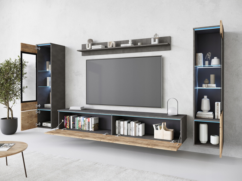 Meblościanka VERA II Zestaw mebli Matera / Kastanien Breslaw