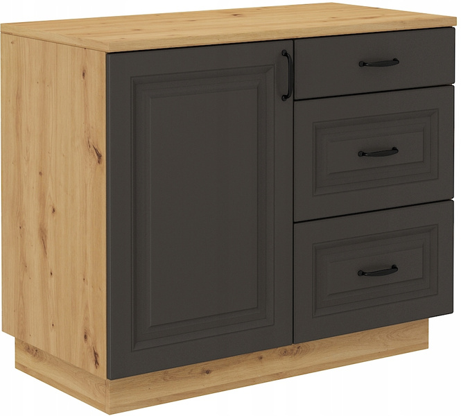 Komoda FLAWIA 100 1D3S Dąb Artisan / Grafit