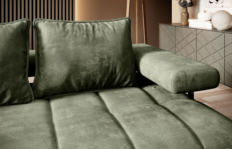 Narożnik z funkcją spania MONTELLA S 266cm, Elektryczny wysuw siedziska