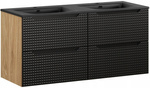 Zestaw meblowy 120cm, Meble łazienkowe LUXOR Dąb Olejowany / Czarny