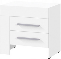 Szafka nocna CEZAR 21L, Stolik nocny 50cm, Biały