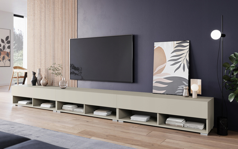 Szafka RTV Lowboard A 300cm KASZMIROWY BEŻ