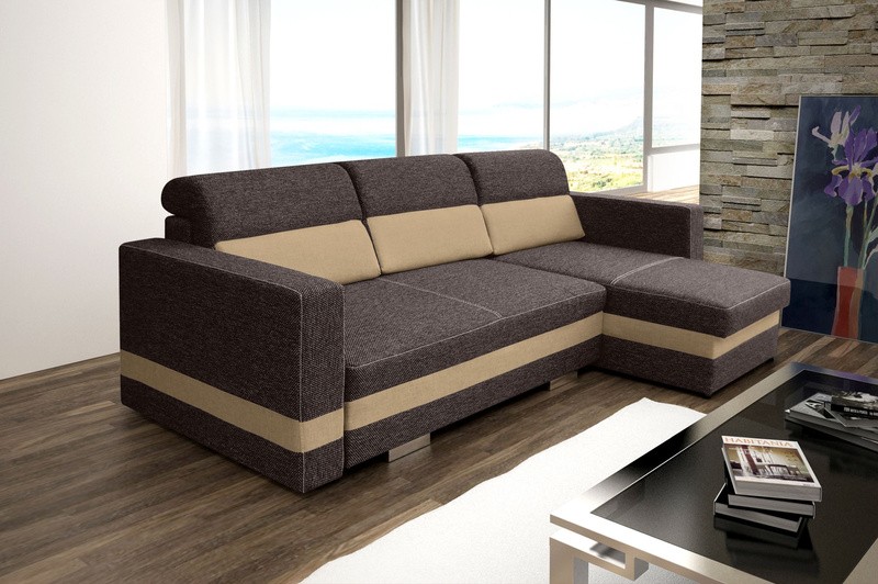 Narożnik z funkcją spania R-MINI 236 cm, Rozkładany, Rogówka