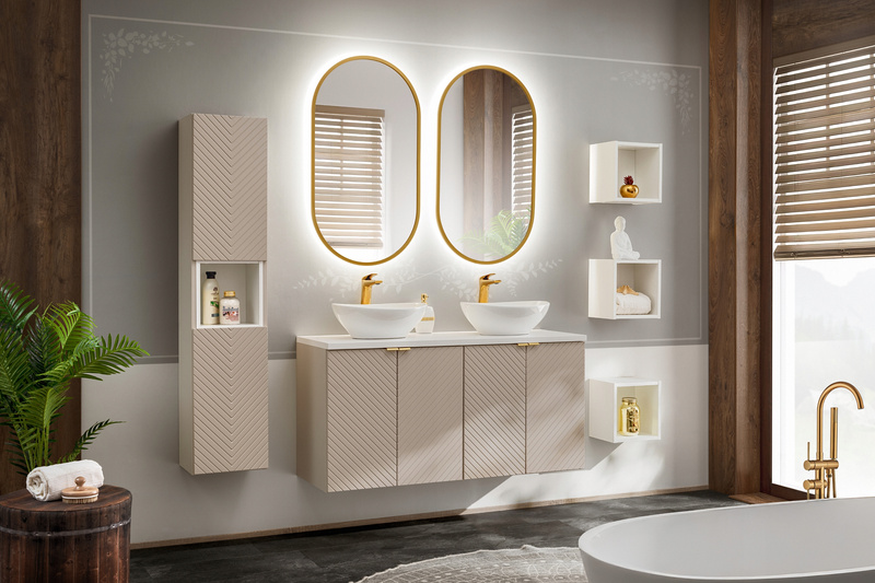 Szafka łazienkowa 60cm, 2 drzwi, Meble łazienkowe VIVA Kaszmir