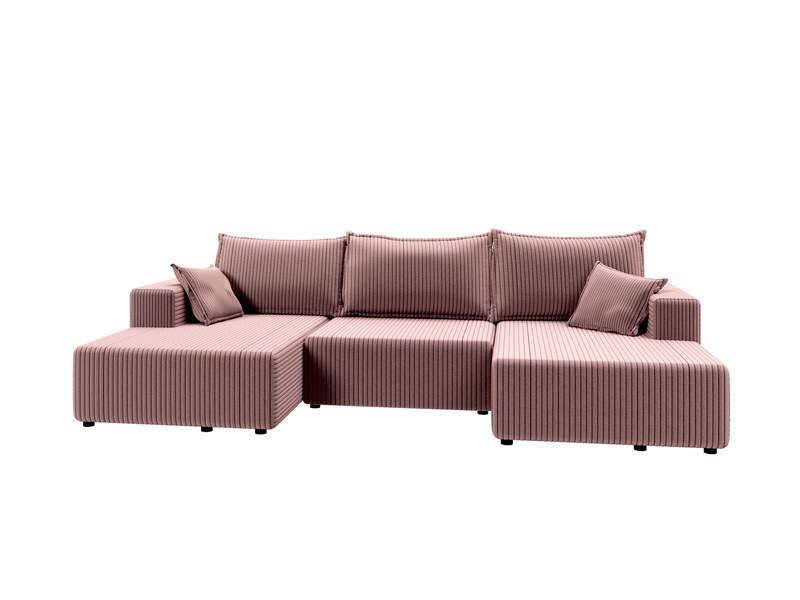 Narożnik z Funkcją Spania SOFT U 333 cm, Rozkładany, Pojemnik, Rogówka