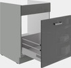 Szafka kuchenna dolna GREY 60 ZL 1S BB SZARY POŁYSK / SZARY PLATYNOWY