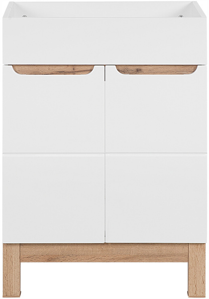 Szafka pod umywalkę 820 60cm, Meble łazienkowe BALI Dąb Craft/Biały Połysk