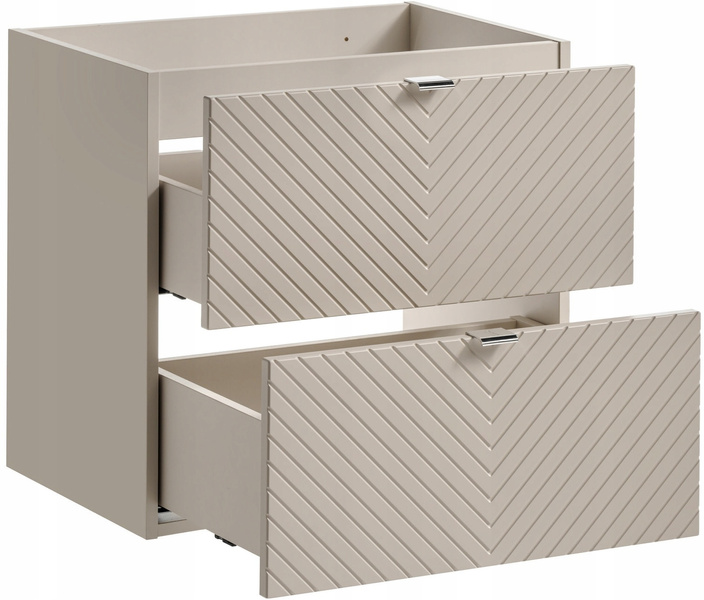 Zestaw meblowy 60cm z blatem, słupek, Meble łazienkowe VIVA Kaszmir / Biały