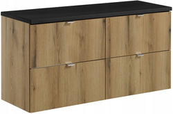 Zestaw meblowy 120cm, blat, szuflady, Meble łazienkowe NOVA Dąb Coast Evoke