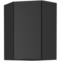 Szafka kuchenna górna narożna SIENA 60x60 GN-90 1F (45°) CZARNY MAT