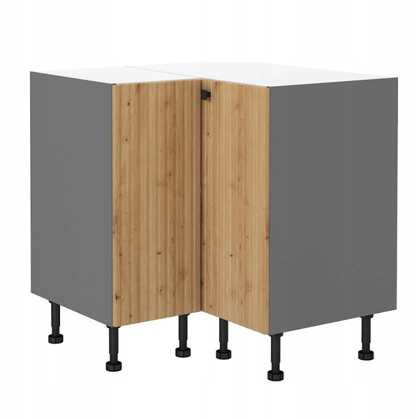 Szafka kuchenna dolna narożna AVA 90x90 DN 2F BB DĄB ARTISAN/ANTRACYT
