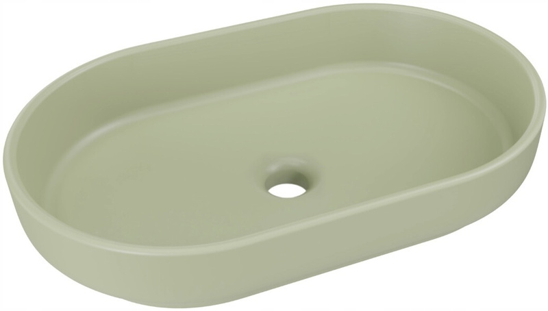Umywalka nablatowa RIVER 2 55cm Ciemny Zielony Mat