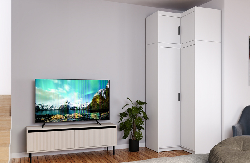 Nadstawka do szafy ELENA 2D NAROŻNA Biały Mat