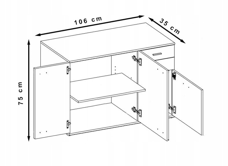 Komoda MIKE 1 salon, przedpokój, pokój