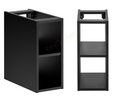 Meble łazienkowe SANTA FE BLACK 1480, 2xUmywalka, 2xLustro, 2xLampa LED