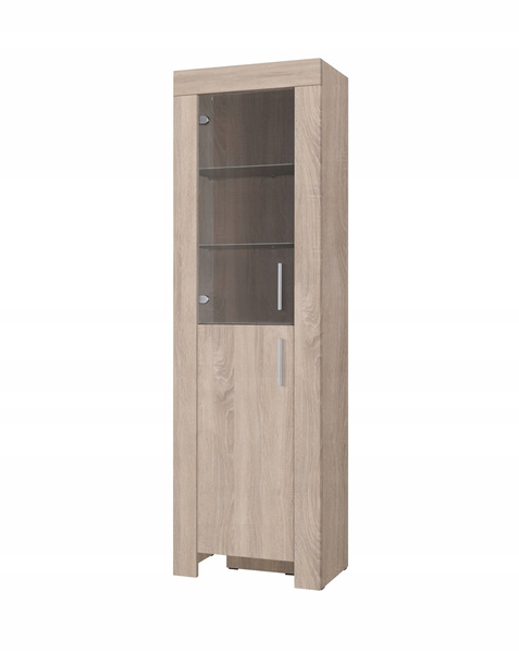 Witryna CEZAR 5L, Witryna 60cm, Meble do Salonu CEZAR, LED, BIAŁY