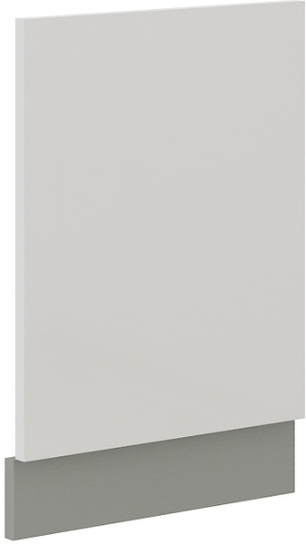 Front do zmywarki 45 cm z panelem sterującym z przodu ZM 570x446 BIAŁY POŁYSK, SZARY PLATYNOWY, Meble Kuchenne BIANCA