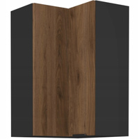 Szafka kuchenna górna MONZA 60x60 GN-90 1F (90°) ORZECH OKAPI / CZARNY MAT