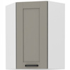 Szafka kuchenna górna narożna LUNA 60x60 GN-90 (45°) 1F CLAY GREY/BIAŁY MAT
