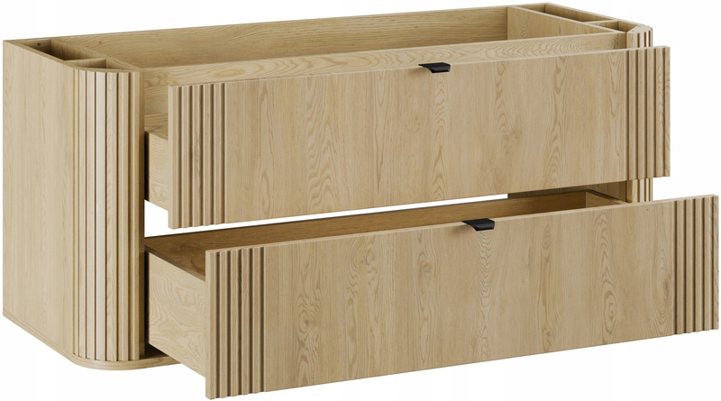 Zestaw mebli 120cm z blatem, umywalka, Meble łazienkowe OVALIA Dąb Cremona