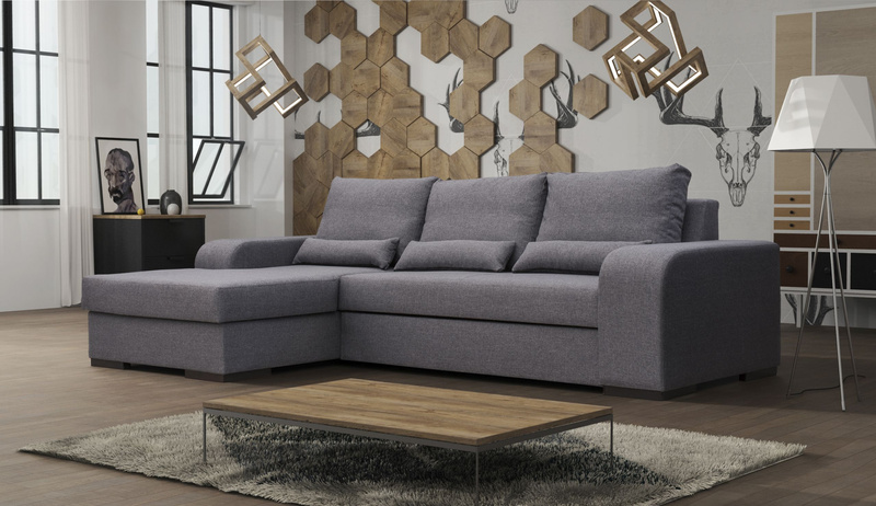 Narożnik z funkcją spania VIRAGO 285 cm, Rozkładany, Pojemnik, Rogówka