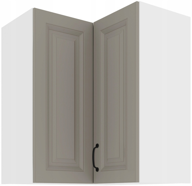 Szafka kuchenna górna narożna STILO 60x60 GN-72 (90°) 2F CLAYGREY/BIAŁY MAT