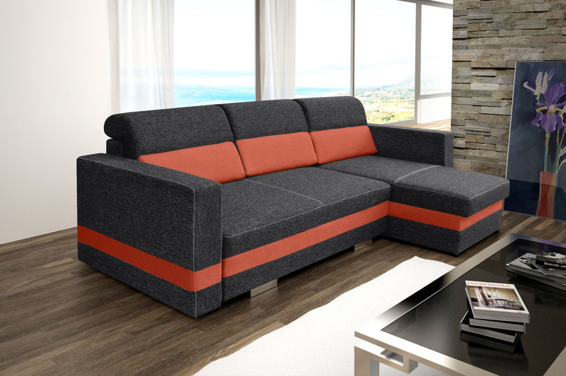 Narożnik z funkcją spania R-MINI 236 cm, Rozkładany, Rogówka