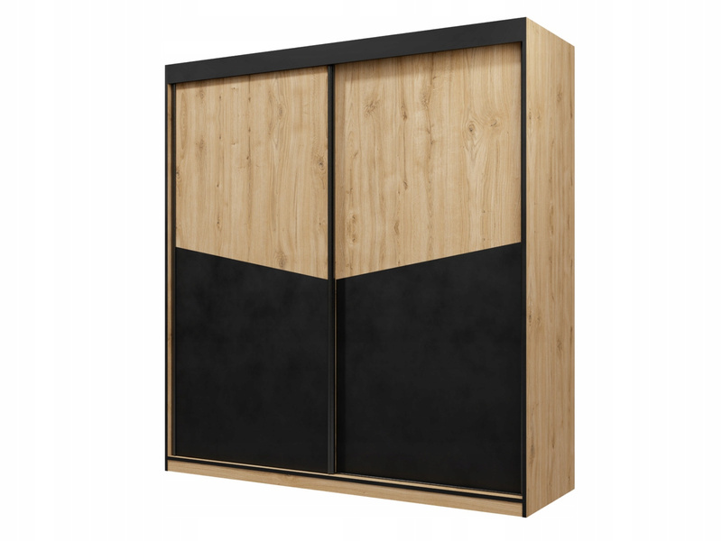 Szafa przesuwna ASTON 1, Meble do Sypialni ASTON, Dąb Odwieczny / Czarny