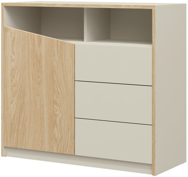 Komoda ASTON 4, Komoda 100cm, Dąb Odwieczny / Czarny