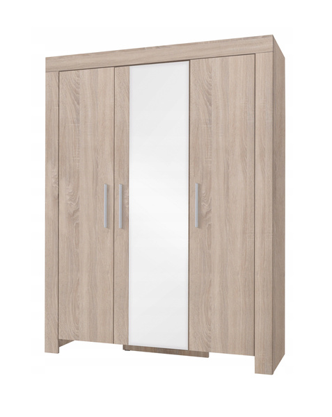 Szafa CEZAR 1, Szafa z lustrem 150 cm, Meble do Salonu CEZAR, Dąb Sonoma