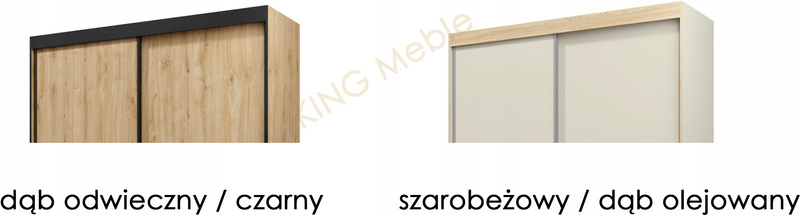 Komoda ASTON 3 150cm, Szarobeżowy / Dąb Olejowany