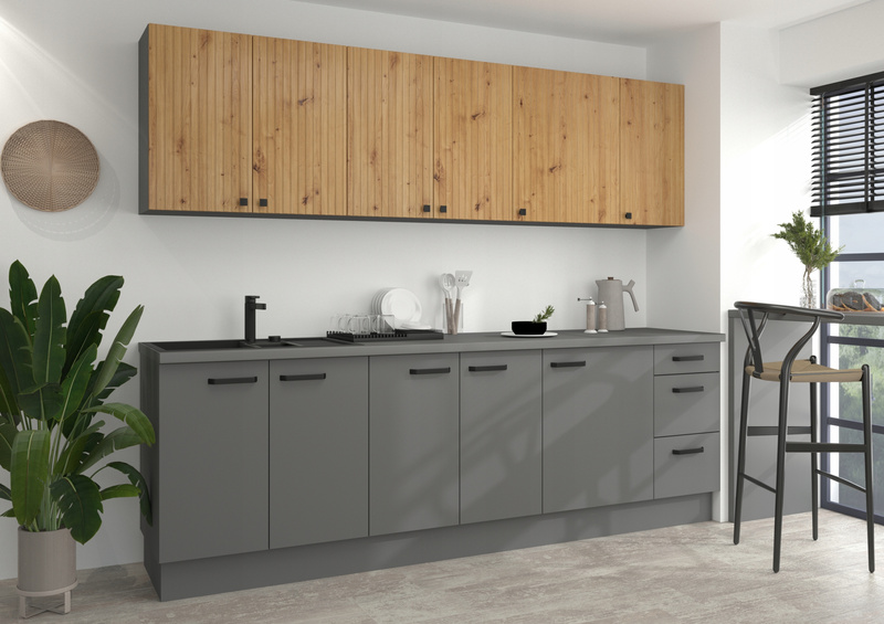 Szafka kuchenna dolna AVA 15 D CARGO BB DĄB ARTISAN/ANTRACYT