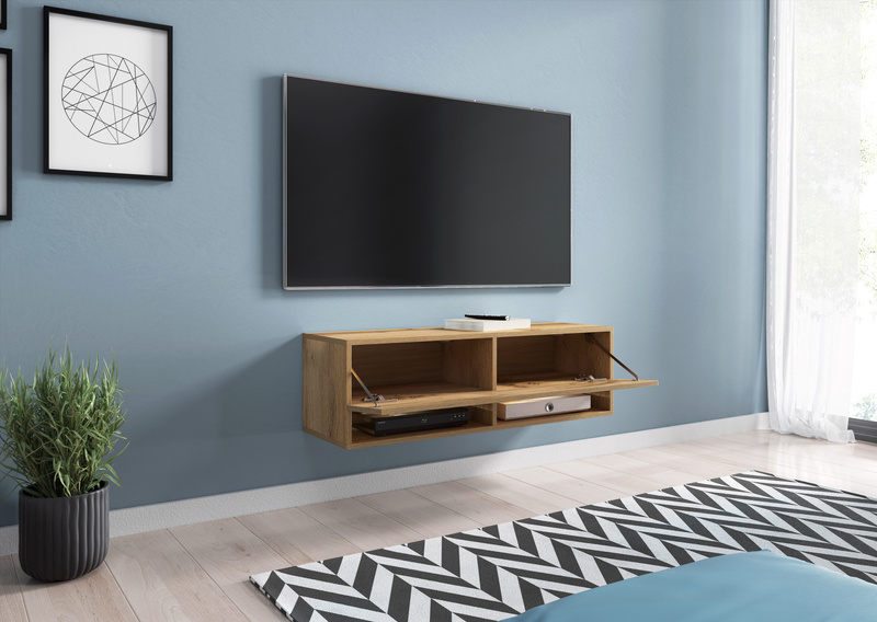 Szafka RTV A 100cm Kastanien Breslaw, do salonu, wisząca, stojąca