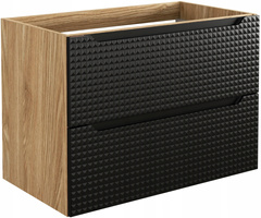 Szafka pod umywalkę 80cm, Meble łazienkowe LUXOR Dąb Olejowany / Czarny