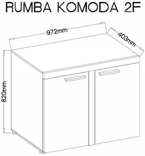 Komoda Rumba 2F dąb lefkas