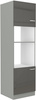 Szafka kuchenna słupek GREY 60 DPM-210 2F SZARY POŁYSK / SZARY PLATYNOWY