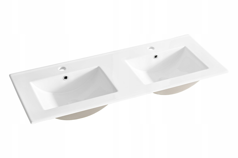 Meble łazienkowe FIJI WHITE 120 z umywalką meblową, Lustro LED
