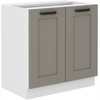 Szafka kuchenna dolna LUNA 80 D 2F BB CLAY GREY / BIAŁY MAT